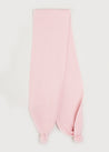 Merino Wool Pom Pom Scarf In Pink KNITTED ACCESSORIES from Pepa London US