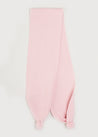 Merino Wool Pom Pom Scarf In Pink KNITTED ACCESSORIES  from Pepa London US