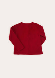 Openwork Cardigan In Burgundy (6mths-10yrs) KNITWEAR from Pepa London US
