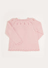Openwork Detail Light Cardigan in Pink (6mths-10yrs) Knitwear  from Pepa London US
