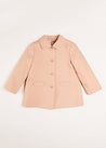 Peter Pan Collar Swing Coat in Pink (18mths-10yrs) Coats  from Pepa London US