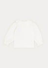 Ruffle Collar Long Sleeve Top In Cream (18mths-10yrs) TOPS & BODYSUITS  from Pepa London US
