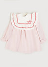 Ruffle Trapeze Bib Collar Dress In Pink (12mths-6yrs) DRESSES  from Pepa London US