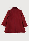 Single Breasted Scallop Detail Coat In Burgundy (12mths-10yrs) COATS from Pepa London US