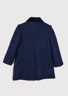 Single Breasted Scallop Detail Coat In Navy (12mths-10yrs) COATS from Pepa London US