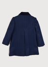 Single Breasted Scallop Detail Coat In Navy (12mths-10yrs) COATS  from Pepa London US