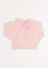 Swan Motif Ruffle Collar Jumper in Pink (18mths-10yrs) Knitwear  from Pepa London US