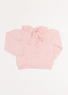 Swan Motif Ruffle Collar Jumper in Pink (18mths-10yrs) Knitwear from Pepa London US