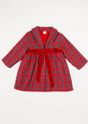Tartan Bow Front Dress-Gown in Red (2-10yrs) NIGHTWEAR  from Pepa London US