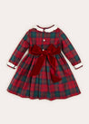 Tartan Peter Pan Collar Belted Dress In Red (12mths-10yrs) DRESSES  from Pepa London US