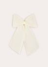 Tulle Long Bow Clip In Cream HAIR ACCESSORIES  from Pepa London US