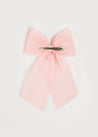 Tulle Long Bow Clip In Rose Pink HAIR ACCESSORIES  from Pepa London US