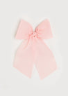 Tulle Long Bow Clip In Rose Pink HAIR ACCESSORIES  from Pepa London US