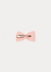 Tulle Small Bow Clip In Rose Pink HAIR ACCESSORIES  from Pepa London US