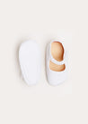 Woven Mary Jane Pram Shoes in White (17-20EU) Shoes  from Pepa London US