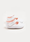 Woven Mary Jane Pram Shoes in White (17-20EU) Shoes from Pepa London US