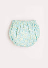 Avery Floral Print Button Detail Bloomers in Green (3mths-2yrs) Bloomers  from Pepa London US
