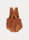 Corduroy Adjustable Strap Romper In Brown (6mths-2yrs) ROMPERS  from Pepa London US