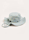 Matilda Floral Print Beach Hat in Blue (1-8yrs) Accessories  from Pepa London US