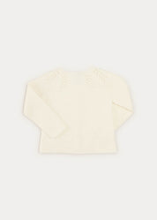 Openwork Cardigan In Cream (6mths-10yrs) KNITWEAR from Pepa London US
