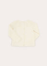 Openwork Cardigan In Cream (6mths-10yrs) KNITWEAR  from Pepa London