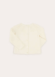 Openwork Cardigan In Cream (6mths-10yrs) KNITWEAR from Pepa London US