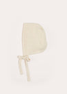 Openwork Knitted Bonnet in Beige(S-L) Knitted Accessories  from Pepa London US