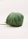 Openwork Knitted Bonnet in Green (S-L) Knitted Accessories  from Pepa London US