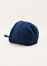 Openwork Knitted Bonnet in Navy (S-L) Knitted Accessories from Pepa London US