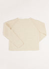 Plain Cardigan in Cream (6mths-10yrs) Knitwear from Pepa London US