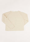 Plain Cardigan in Cream (6mths-10yrs) Knitwear  from Pepa London US