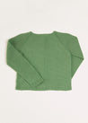 Plain Cardigan in Green (6mths-10yrs) Knitwear  from Pepa London US
