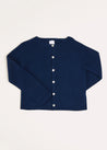 Plain Cardigan in Navy (6mths-10yrs) Knitwear  from Pepa London US