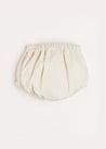 Striped Button Detail Bloomers in Beige (3mths-2yrs) Bloomers from Pepa London US