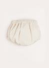 Striped Button Detail Bloomers in Beige (3mths-2yrs) Bloomers  from Pepa London US