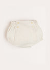 Striped Button Detail Bloomers in Beige (3mths-2yrs) Bloomers  from Pepa London US