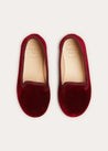 Velvet Slippers In Burgundy (24-34EU) SHOES from Pepa London US