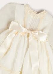 Traditional Cream Christening Gown with Bonnet (6mths-2yrs) DRESSES from Pepa London US