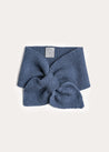 Knitted Merino Wool Winter Scarf in Blue (S-M) Knitted Accessories from Pepa London US