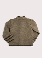 Austrian Single Breasted Contrast Trim Jacket in Brown (18mths-10yrs) Coats from Pepa London