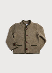 Austrian Single Breasted Contrast Trim Jacket in Brown (18mths-10yrs) Coats from Pepa London US