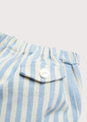 Classic Striped Bloomer in Sky Blue (0mths-2yrs) Bloomers  from Pepa London US