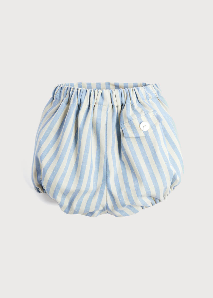 Classic Striped Bloomer in Sky Blue (3mths-3yrs) Bloomers from Pepa London