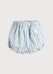 Classic Striped Bloomer in Sky Blue (3mths-3yrs) Bloomers from Pepa London US