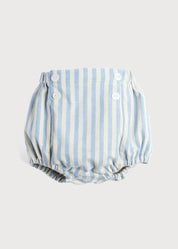 Classic Striped Bloomer in Sky Blue (3mths-3yrs) BLOOMERS from Pepa London US