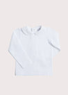 Peter Pan Collar Long Sleeve Top in White (2-5yrs) Tops & Bodysuits from Pepa London US