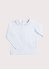 Peter Pan Collar Long Sleeve Top in White (2-4yrs) Tops & Bodysuits  from Pepa London US