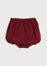 Corduroy Bloomers in Burgundy (3mths-2yrs) Bloomers  from Pepa London US