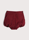 Corduroy Bloomers in Burgundy (3mths-2yrs) Bloomers  from Pepa London US