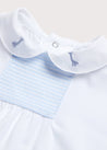 Giraffe Embroidered Collar Bodysuit in White (3mths-2yrs) Tops & Bodysuits  from Pepa London US